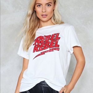 Nasty Gal Graphic Tee- Rebel Rebel
